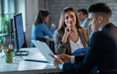 Professional IT team at work